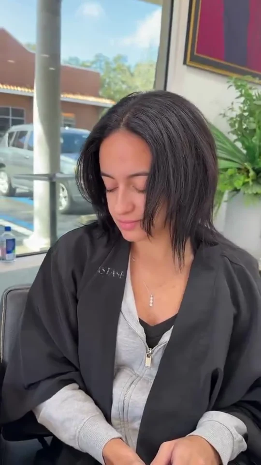 Before: guest with a short brunette bob